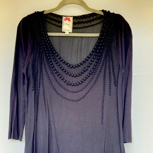 Black Yoana Baraschi Sheer Top